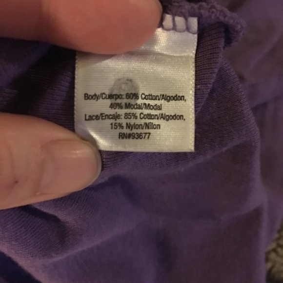 a.n.a. junior’s short sleeve top in purple - Picture 3 of 5